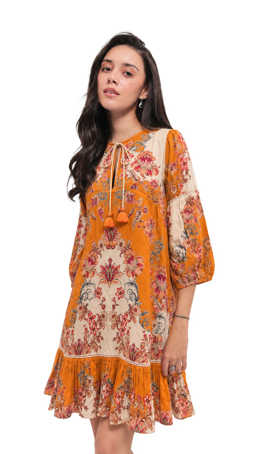 St. Lucia Luxe Orange Mini Dress