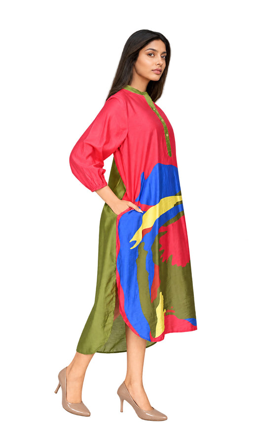 Freesia Flair Fuchsia Dress