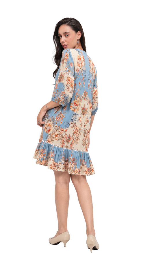 St. Lucia Luxe Sky Blue Mini Dress