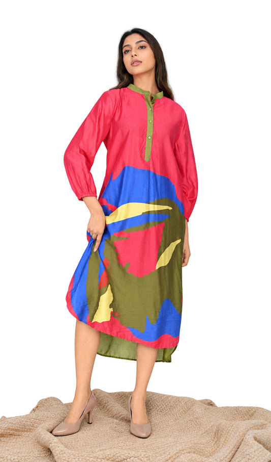 Freesia Flair Fuchsia Dress