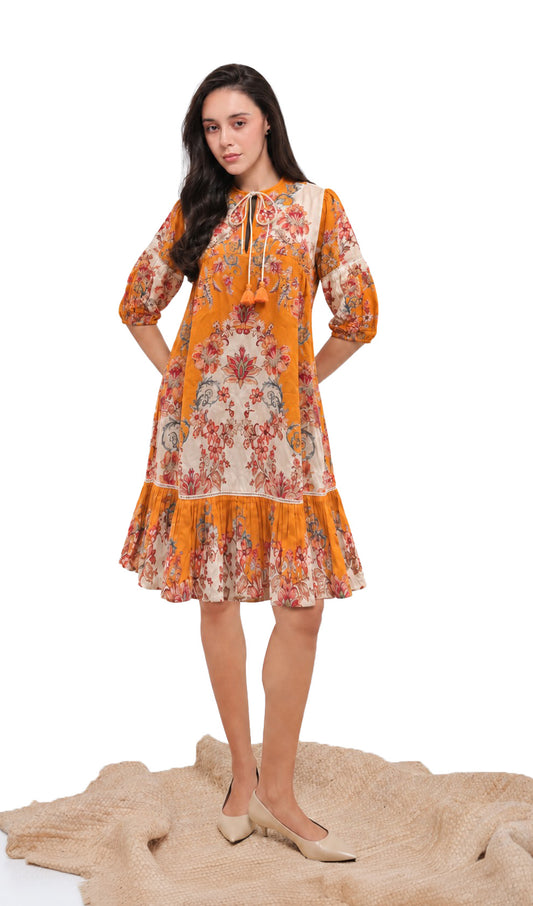 St. Lucia Luxe Orange Mini Dress