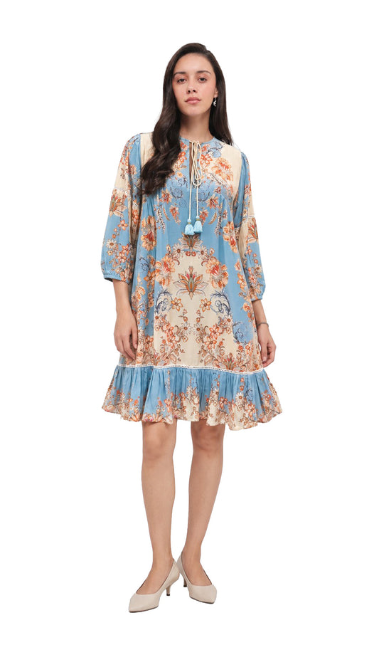 St. Lucia Luxe Sky Blue Mini Dress