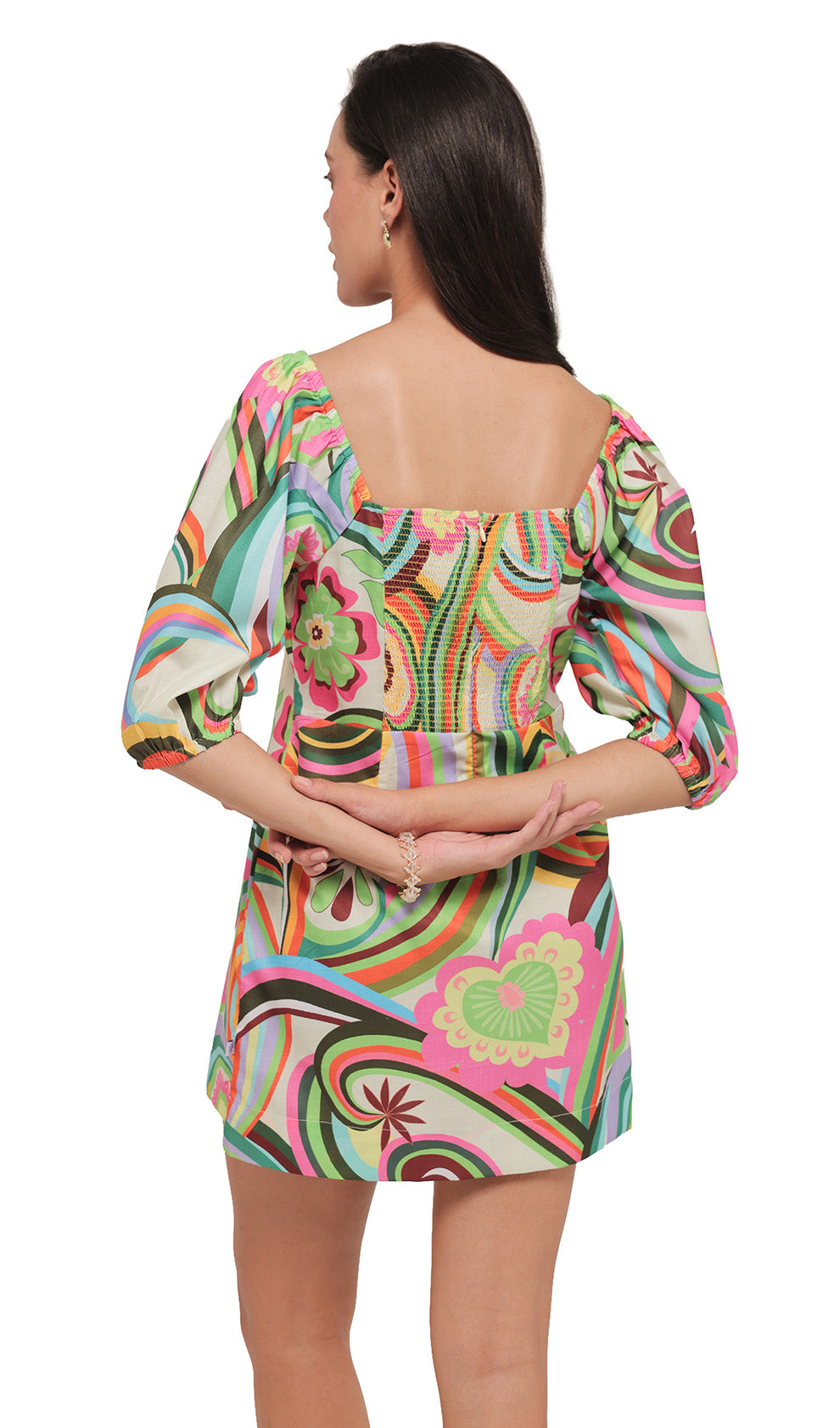 Swirl Lagoon Short Dress