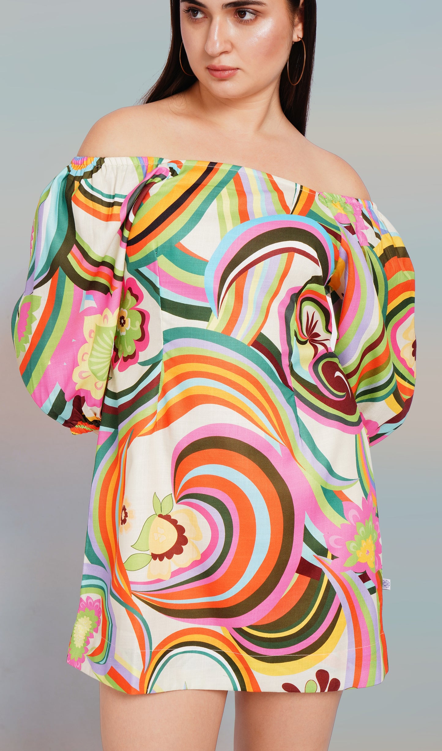 Swirl Lagoon Short Dress