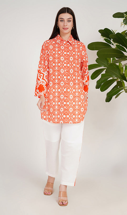 Dahlia Delight Orange Co-ord Set