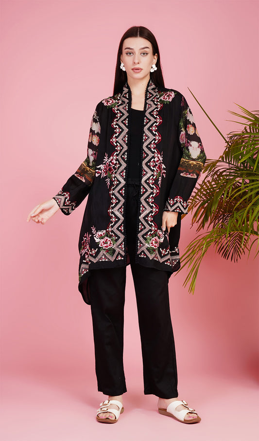 Tea Leaf Tranquility Black Shrug