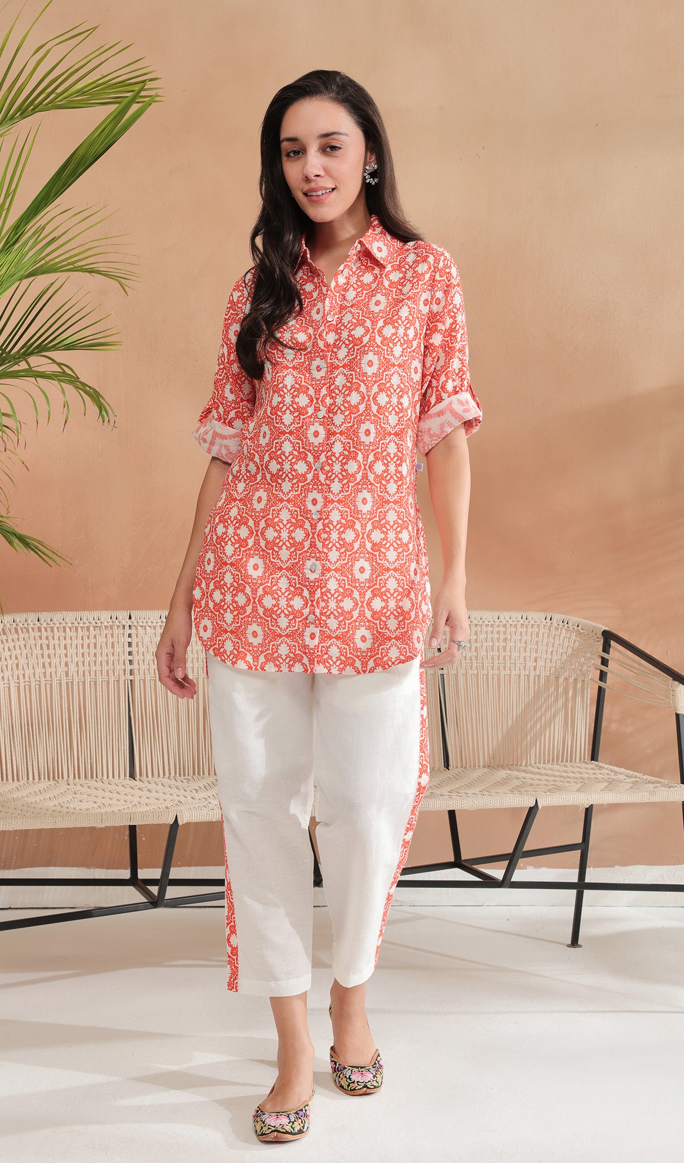 Dahlia Delight Orange Co-ord Set