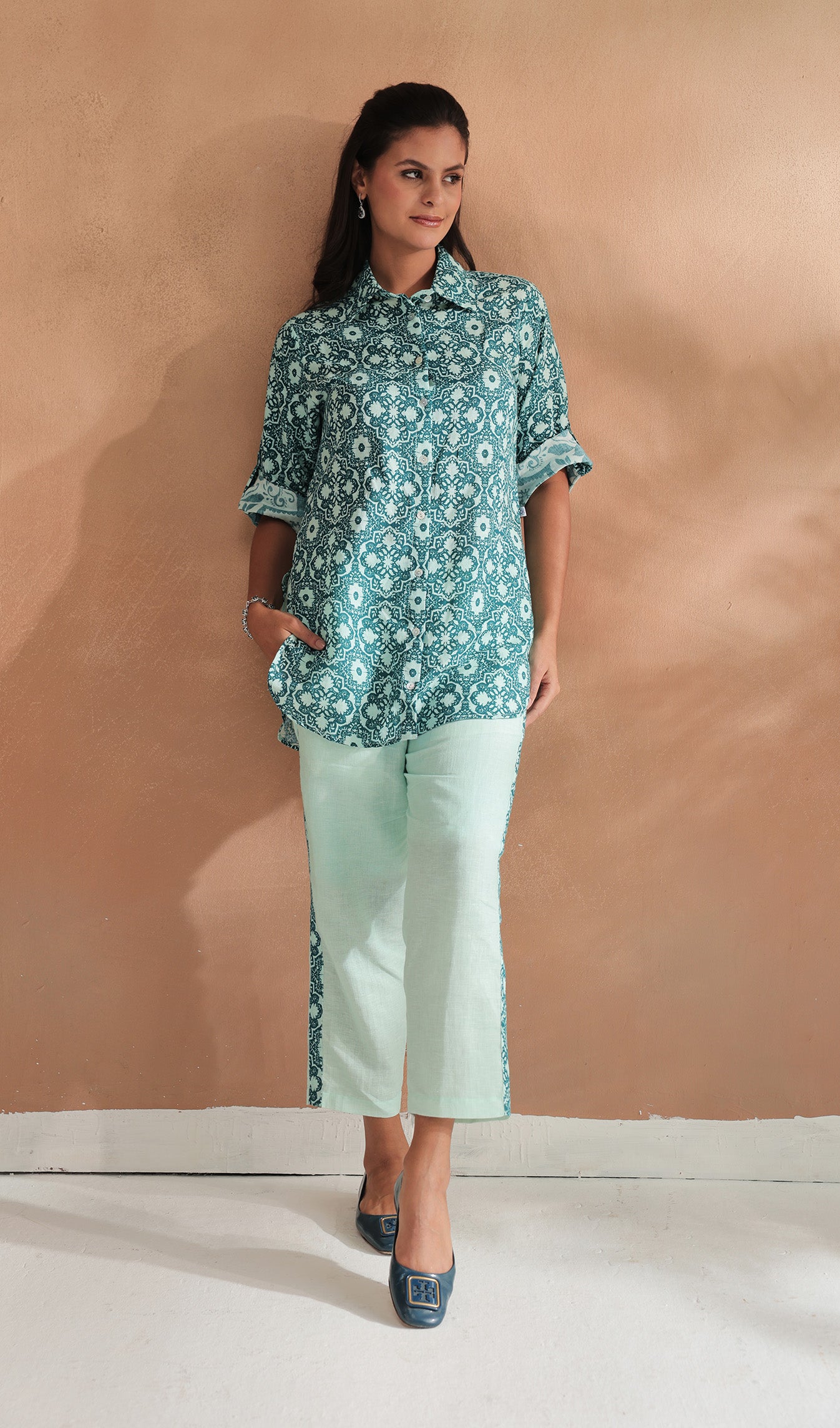 Dahlia Delight Mint Co-ord Set