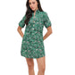 Golden Leaves Shirt Dress