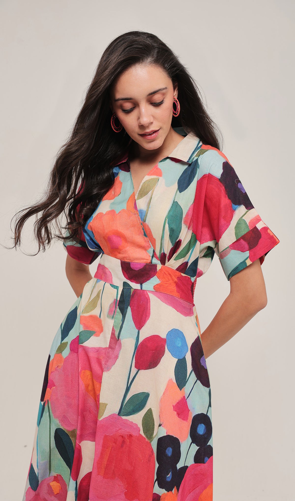 Garden Whril Midi Dress