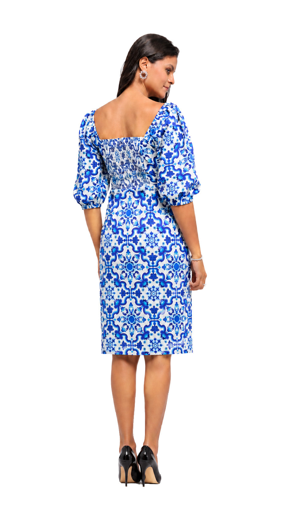 Marble Mosaic Midi Dress