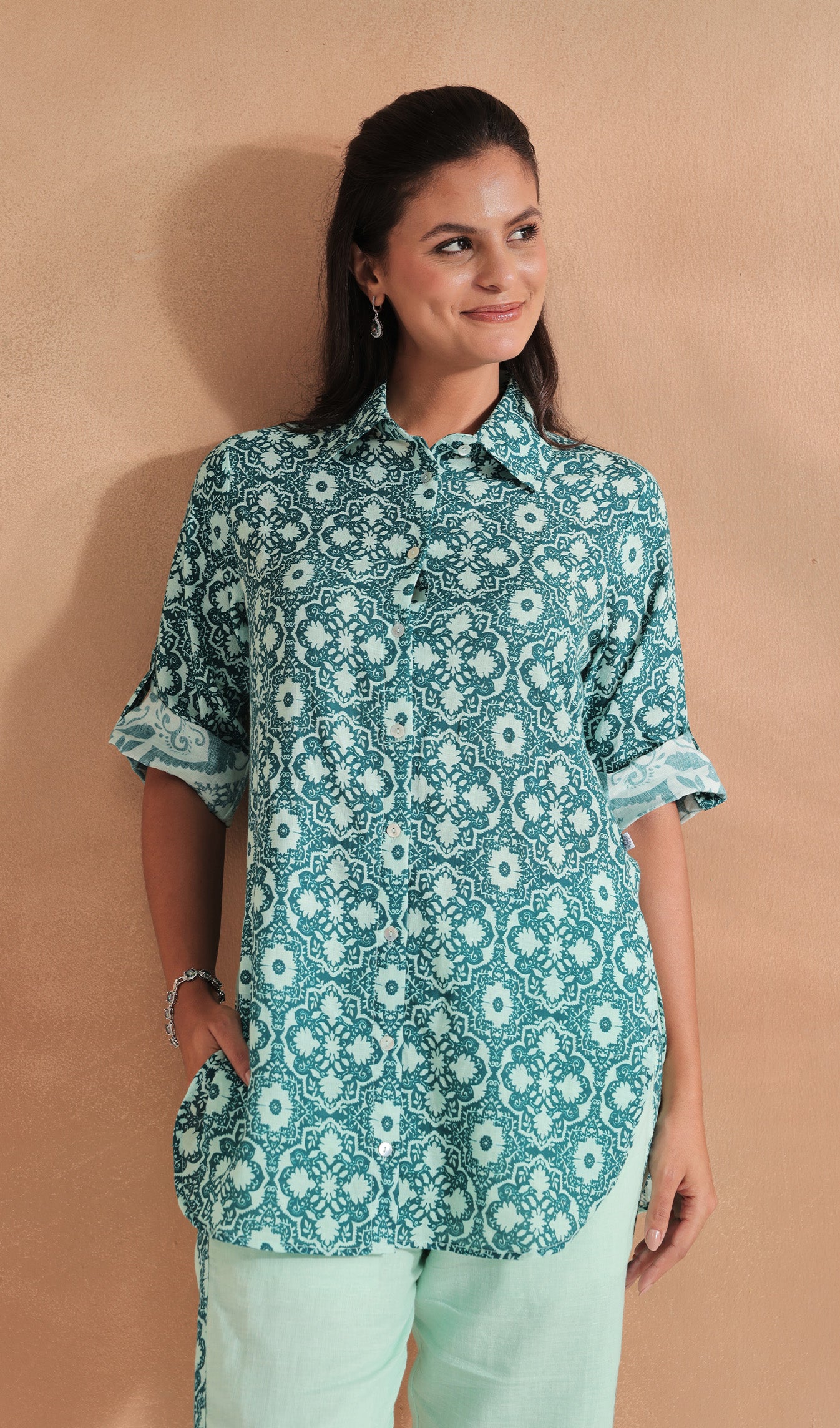 Dahlia Delight Mint Co-ord Set