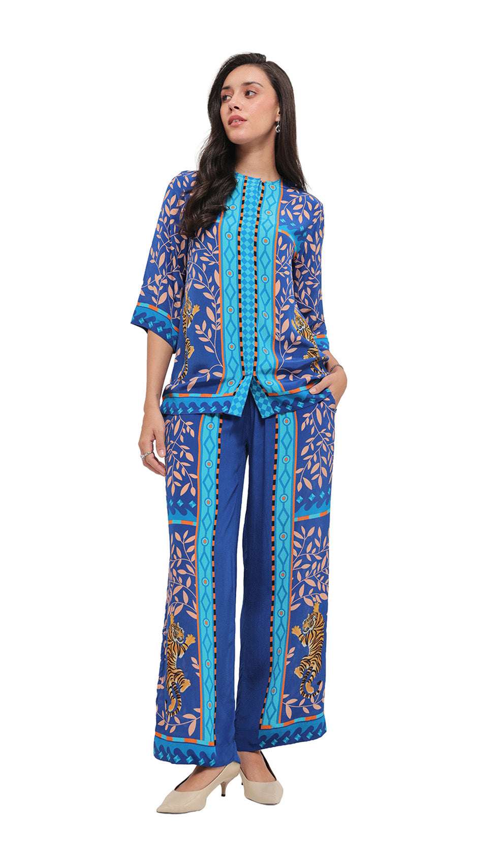 Gardenia Grace Blue Co-ord Set