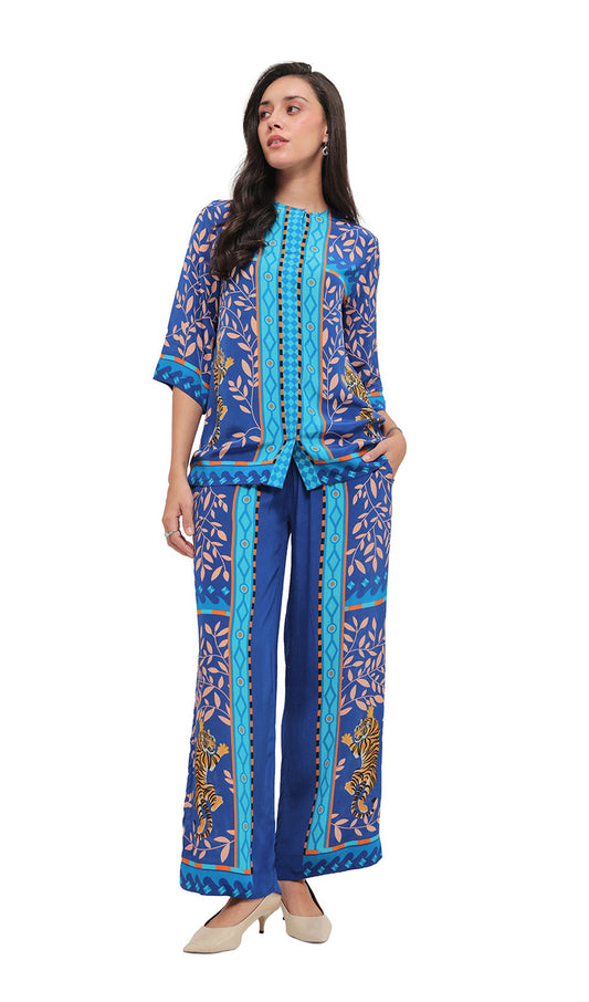 Gardenia Grace Blue Co-ord Set