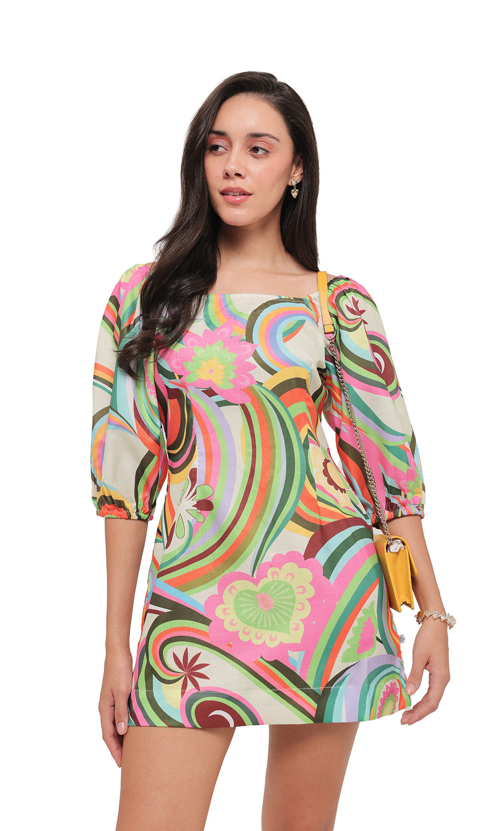 Swirl Lagoon Short Dress