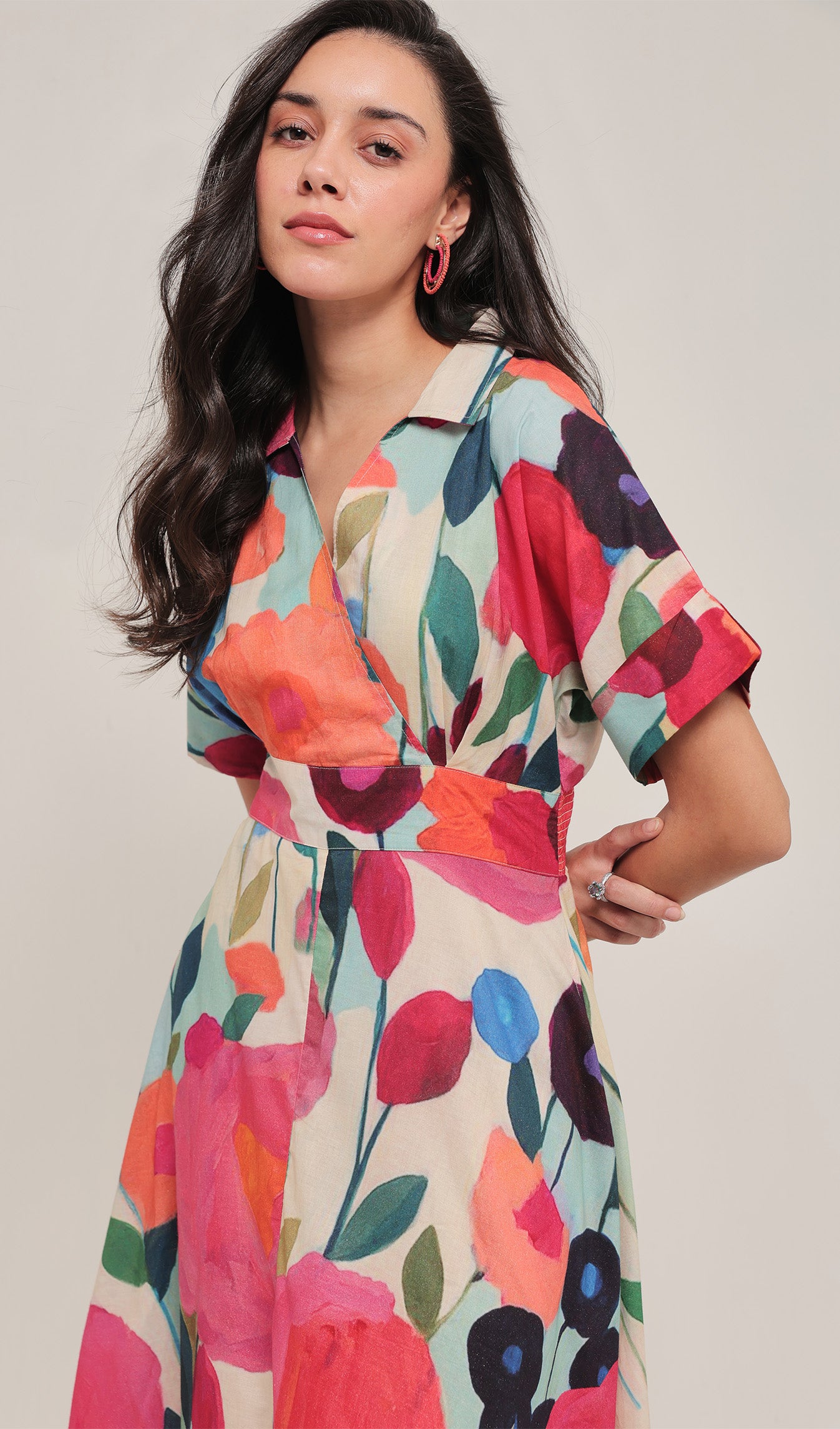 Garden Whril Midi Dress