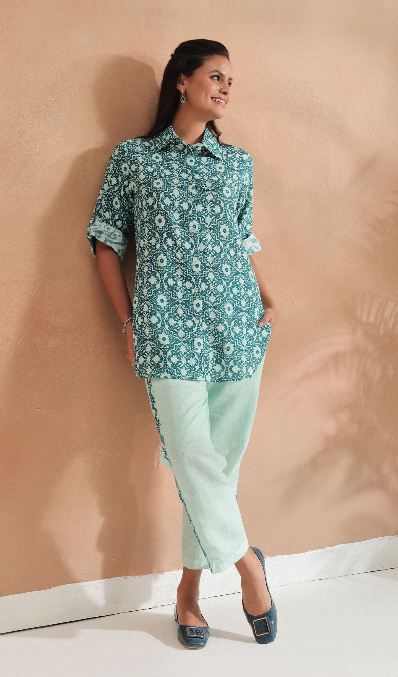 Dahlia Delight Mint Co-ord Set