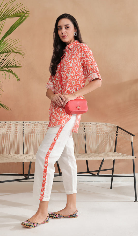 Dahlia Delight Orange Co-ord Set