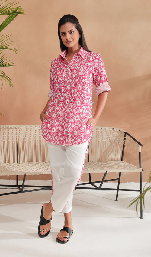 Dahlia Delight Fuchsia Co-ord Set