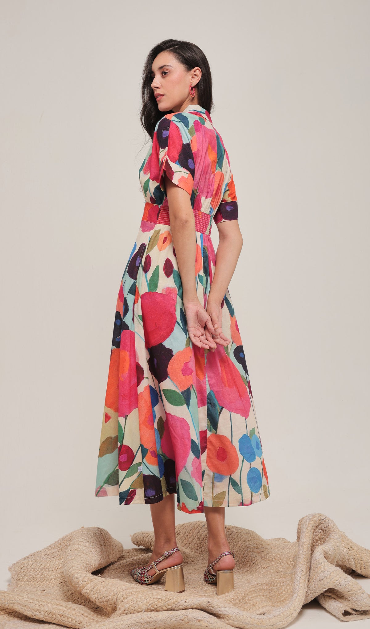 Garden Whril Midi Dress