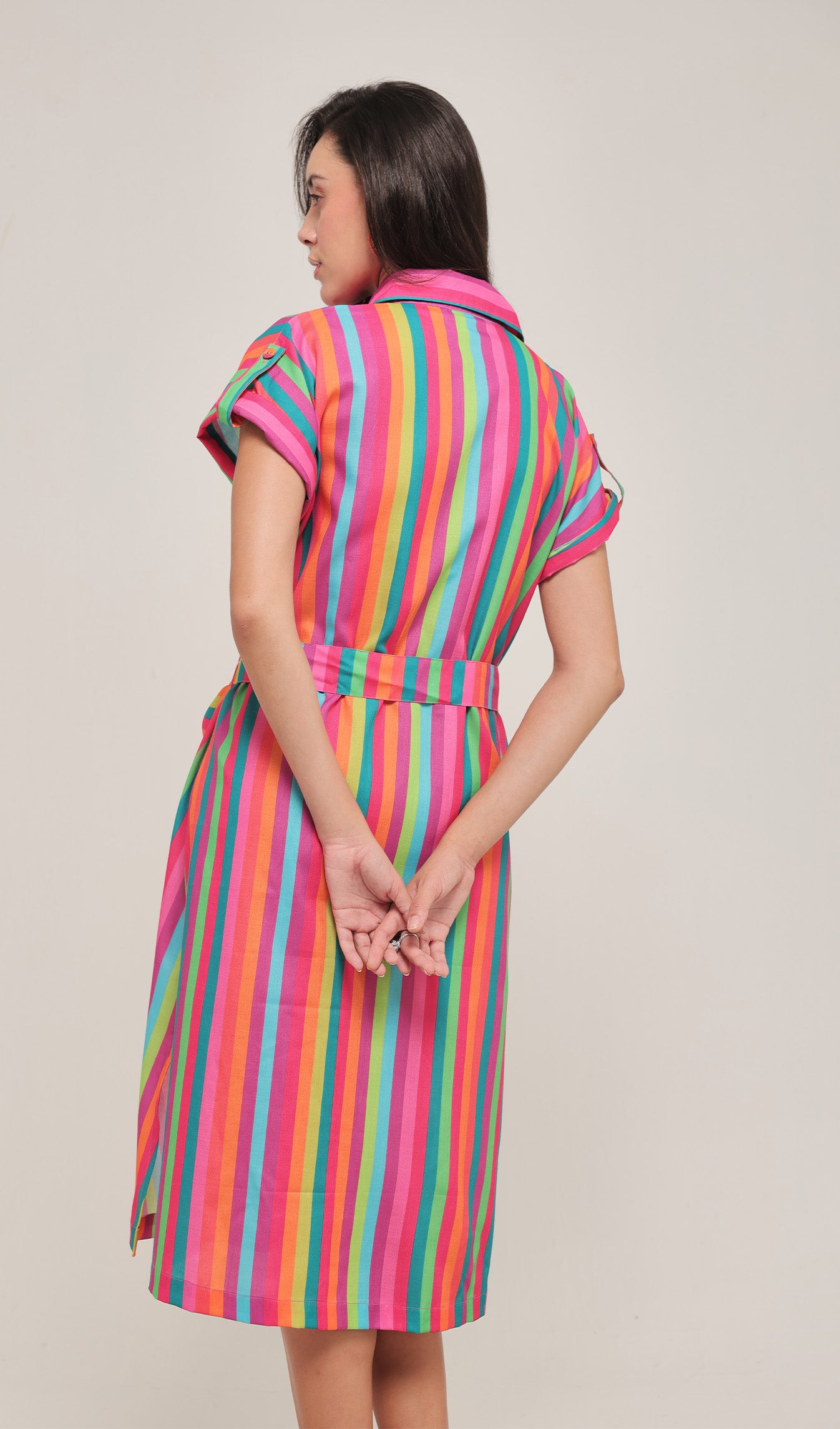 Corfu Colors Midi Shirt Dress
