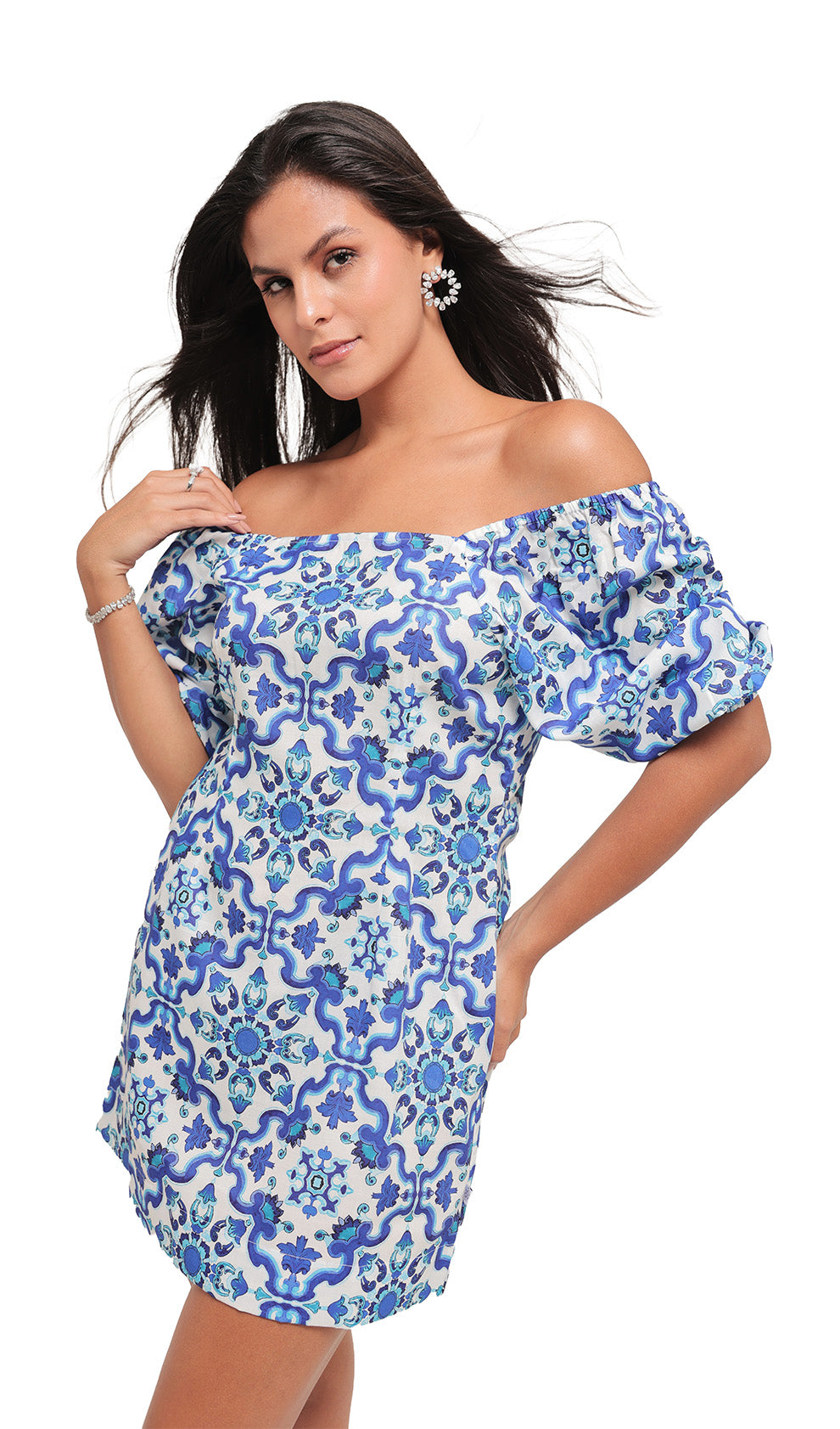 Marble Mosaic Short Dress