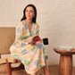 Colourful Petals Bora  Midi Dress