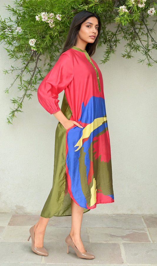 Freesia Flair Fuchsia Dress