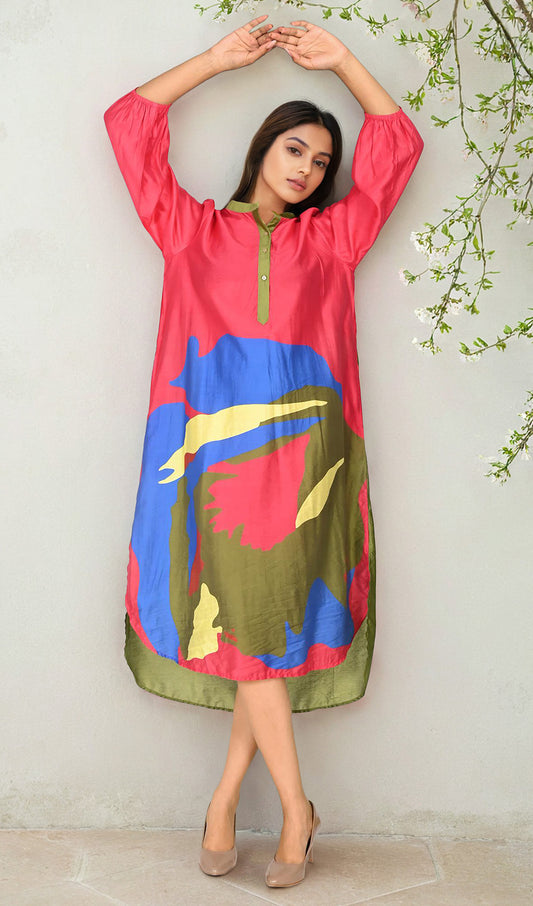 Freesia Flair Fuchsia Dress