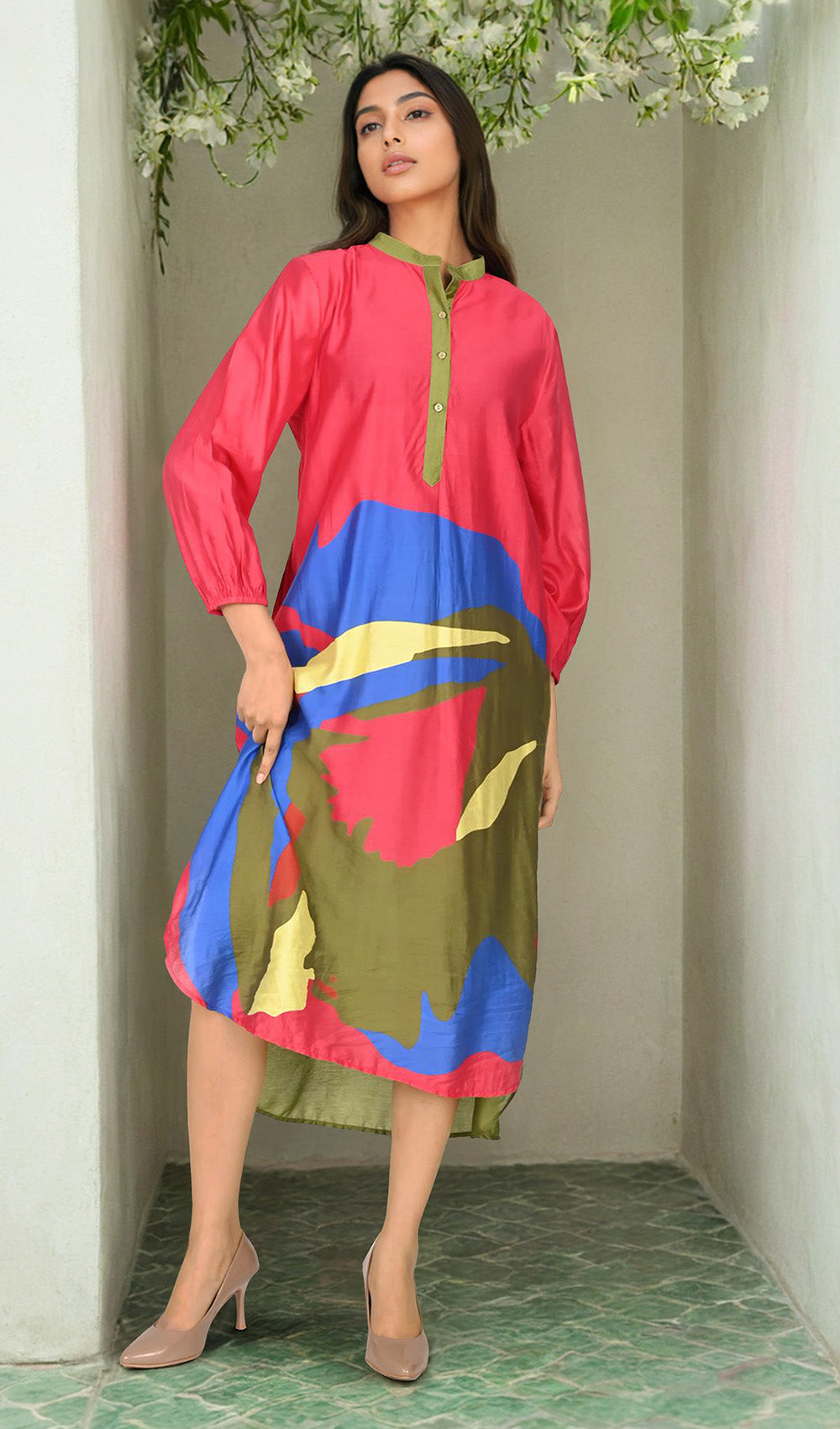 Freesia Flair Fuchsia Dress