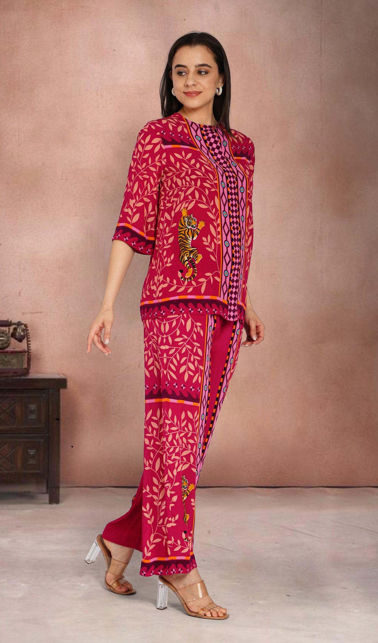 Gardenia Grace Burgundy Co-ord Set
