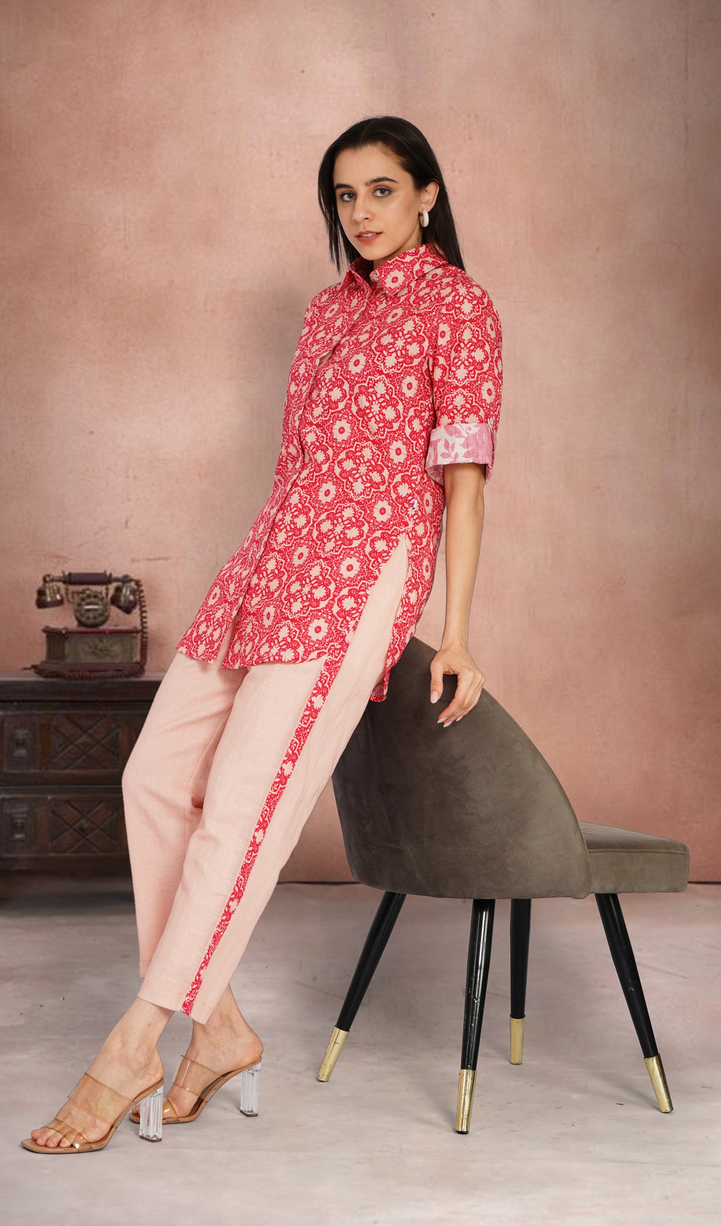 Dahlia Delight Red Co-ord Set