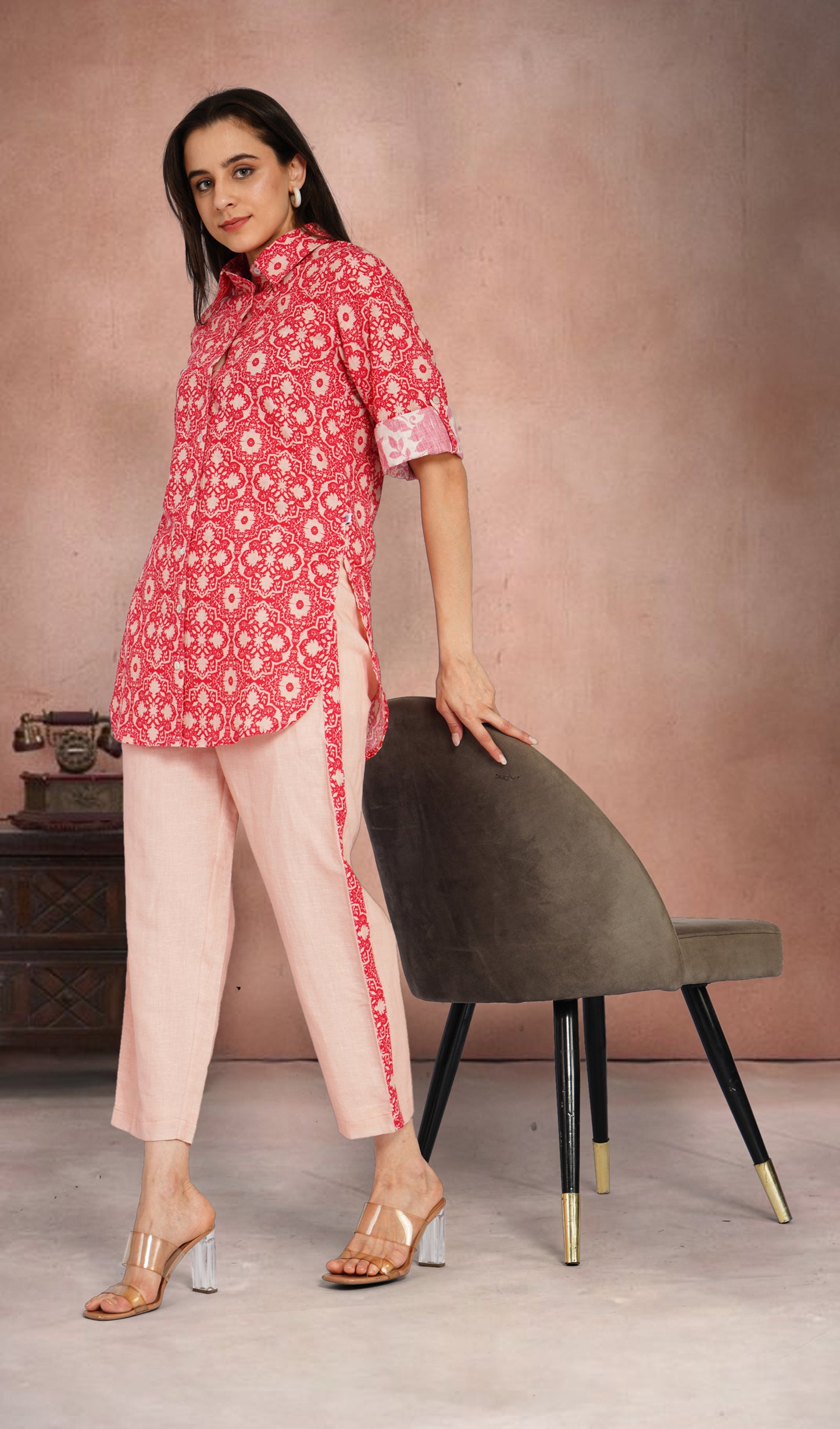 Dahlia Delight Red Co-ord Set