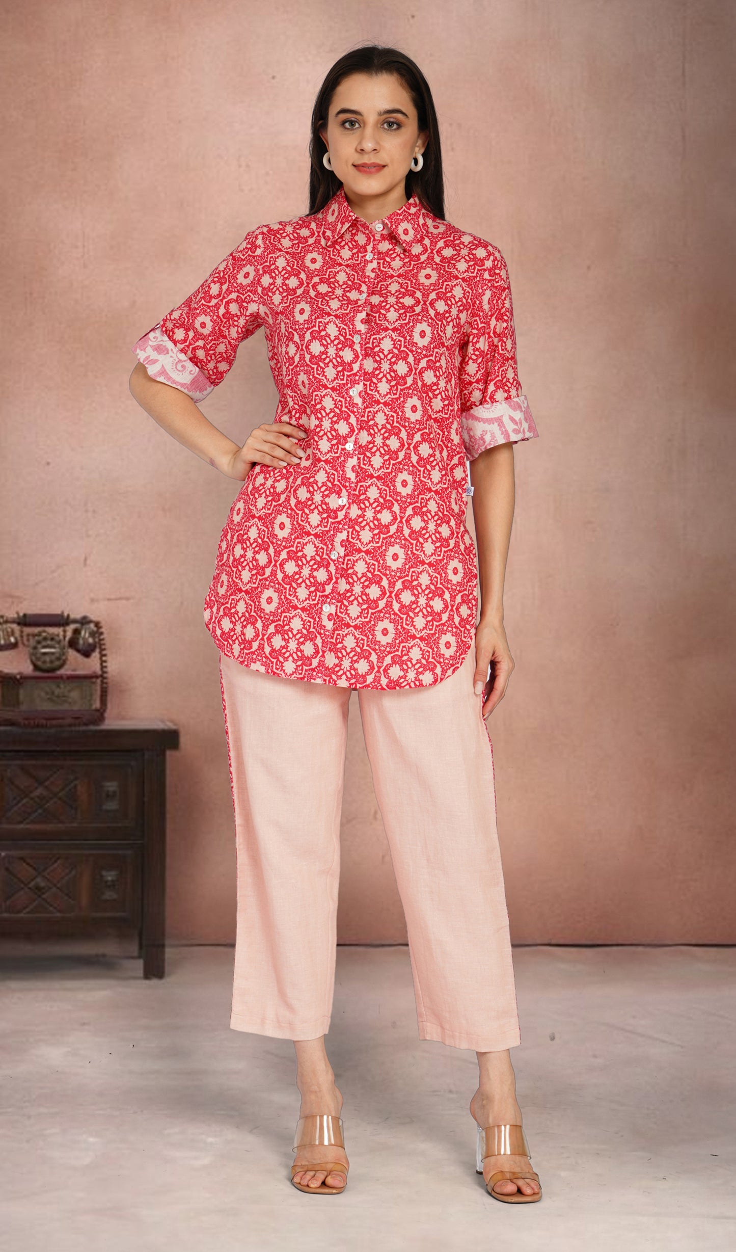Dahlia Delight Red Co-ord Set