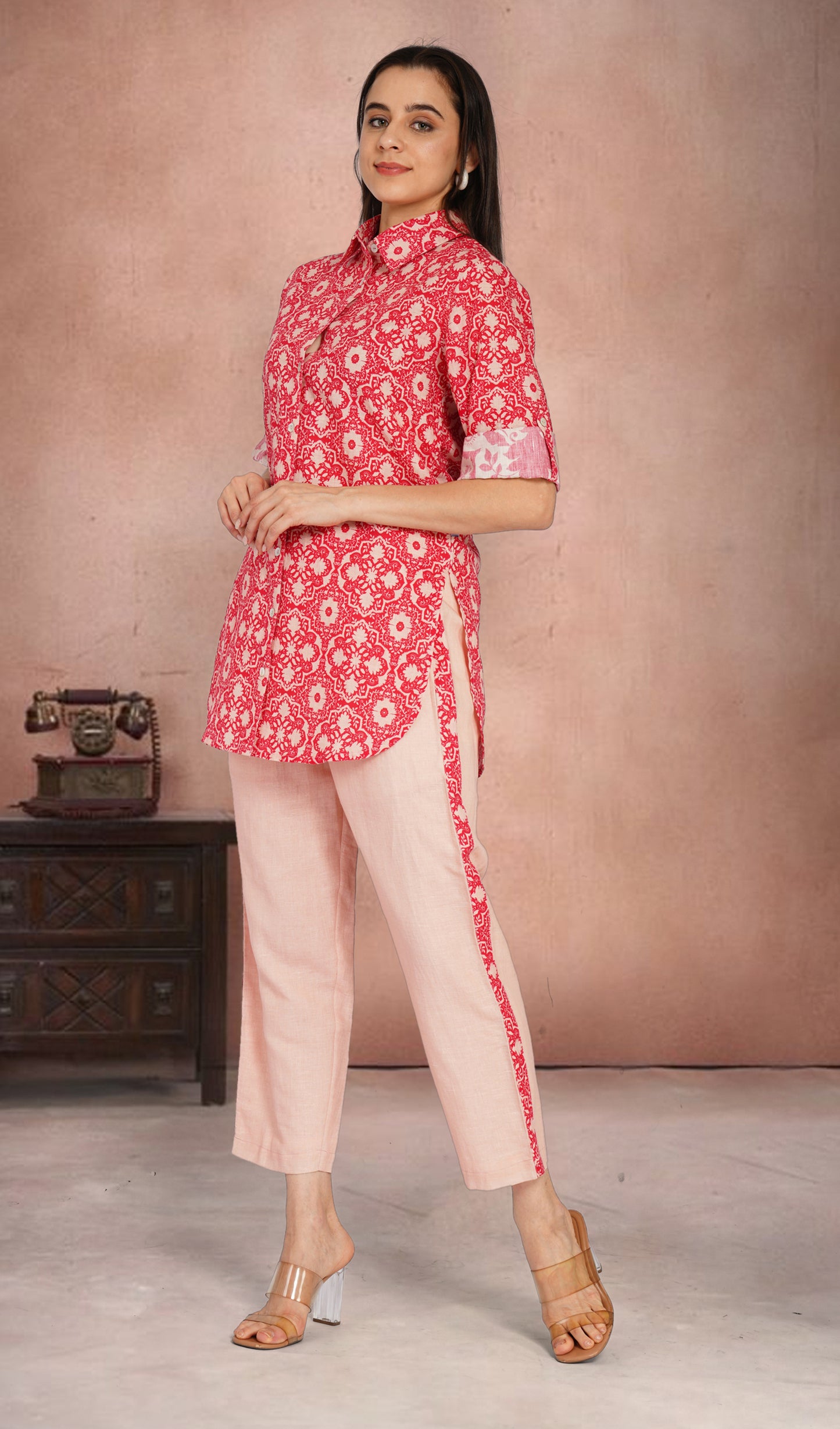 Dahlia Delight Red Co-ord Set