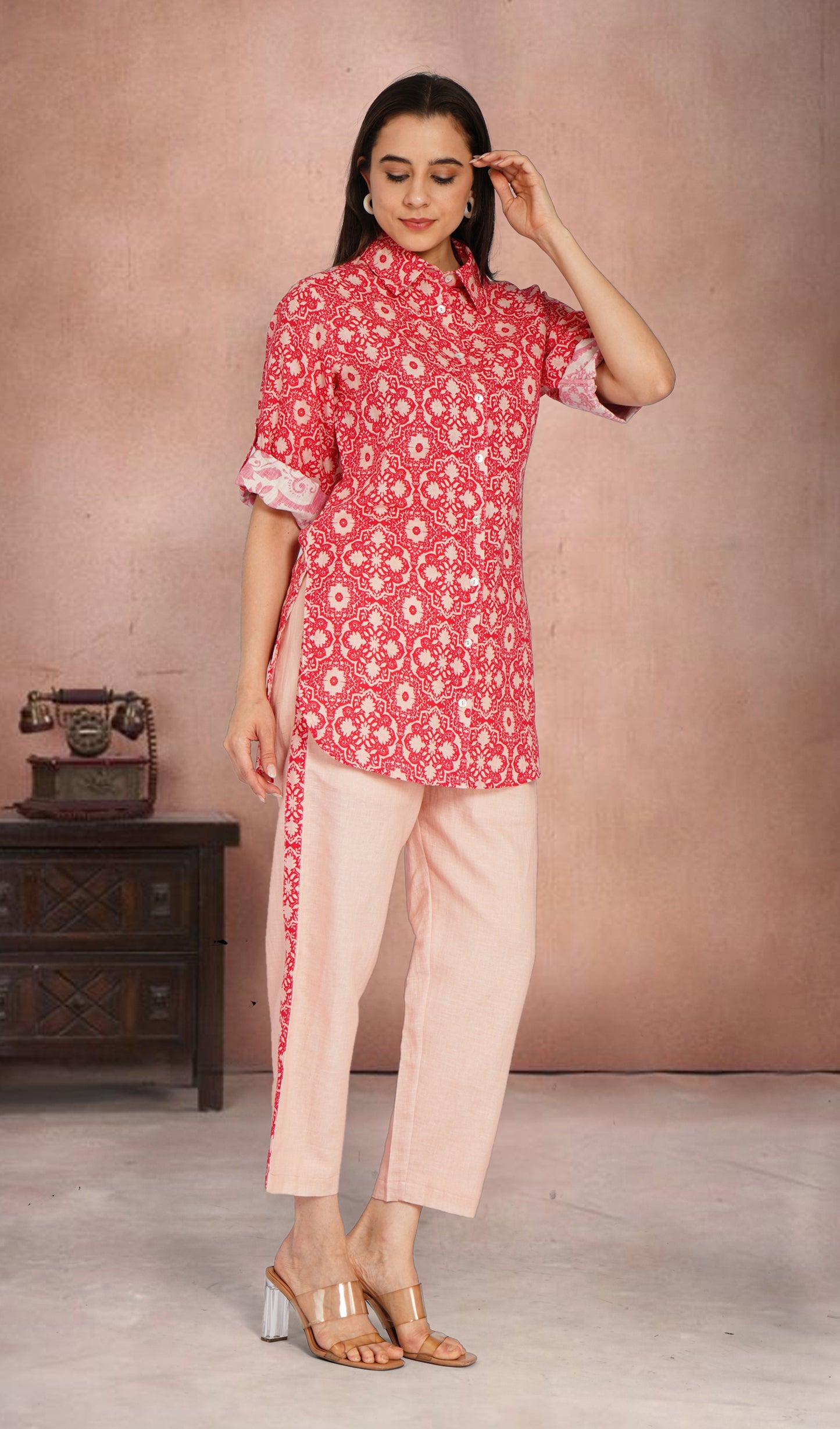 Dahlia Delight Red Co-ord Set