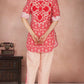 Dahlia Delight Red Co-ord Set