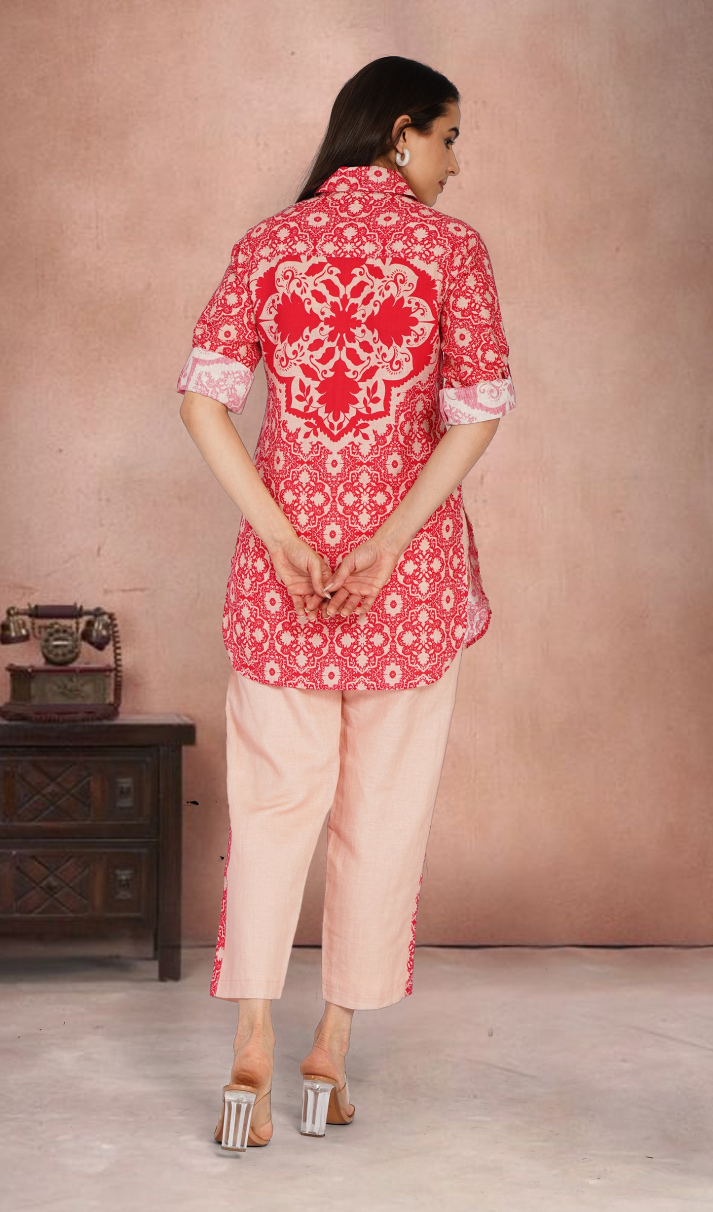 Dahlia Delight Red Co-ord Set