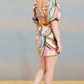 Swirl Lagoon Short Dress