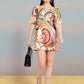 Swirl Lagoon Short Dress