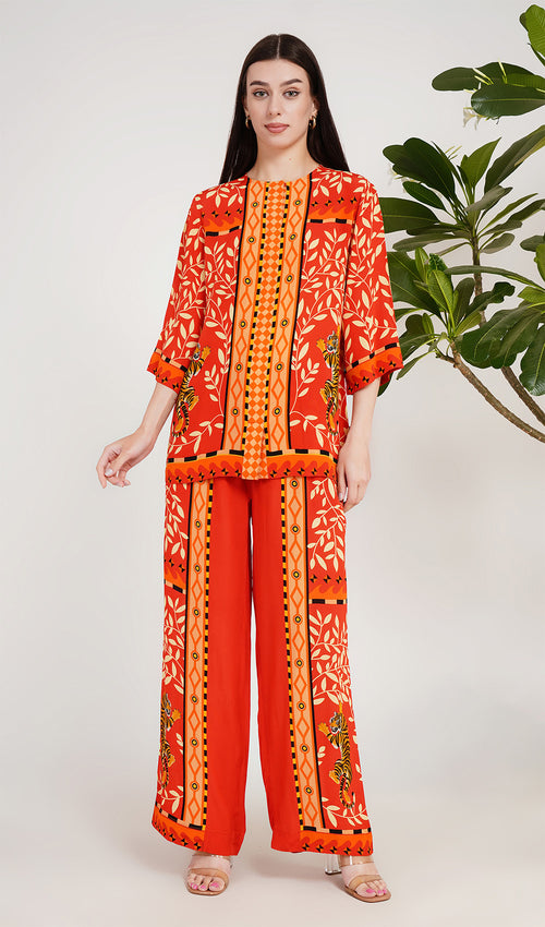 Gardenia Grace Orange Co-ord Set