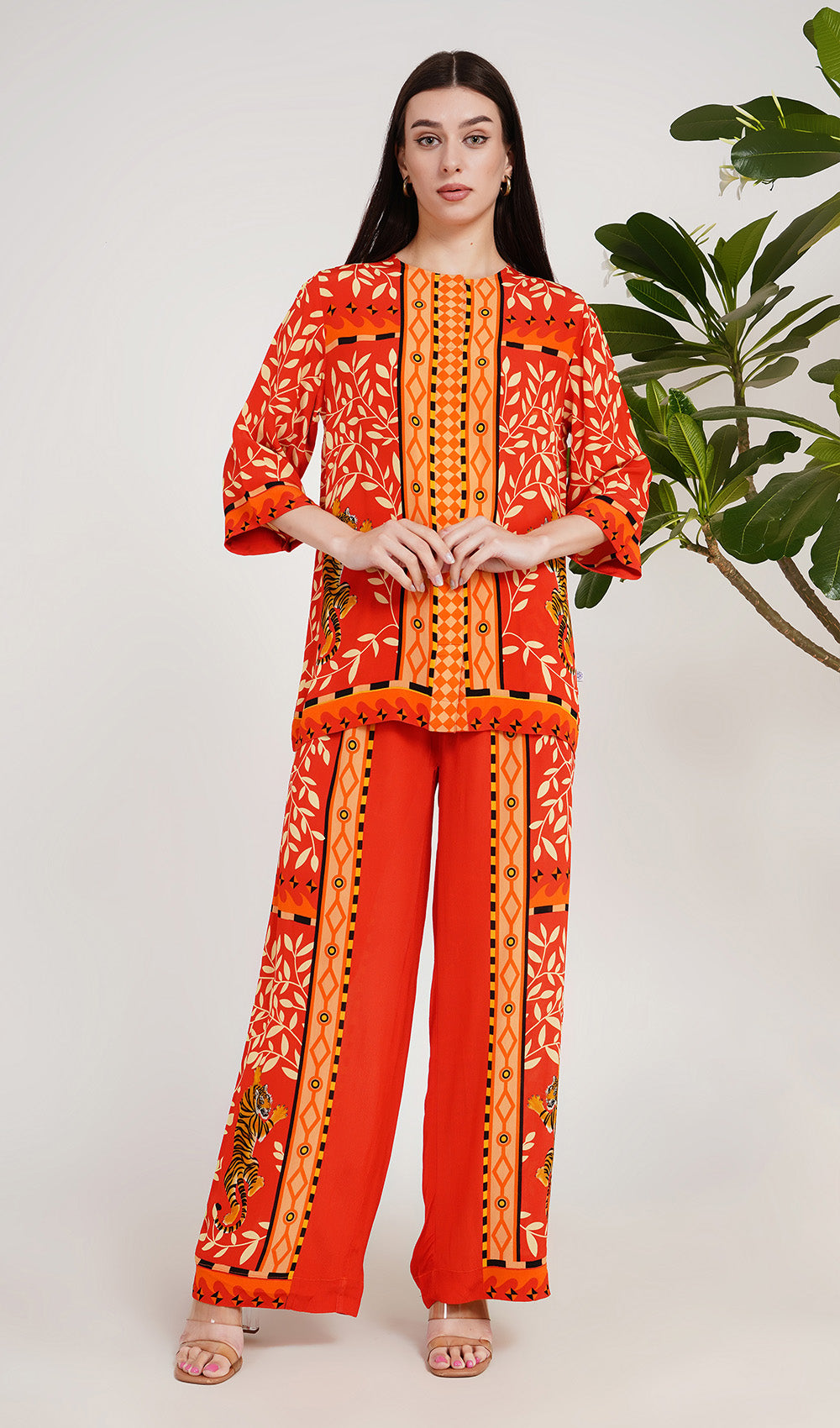 Gardenia Grace Orange Co-ord Set