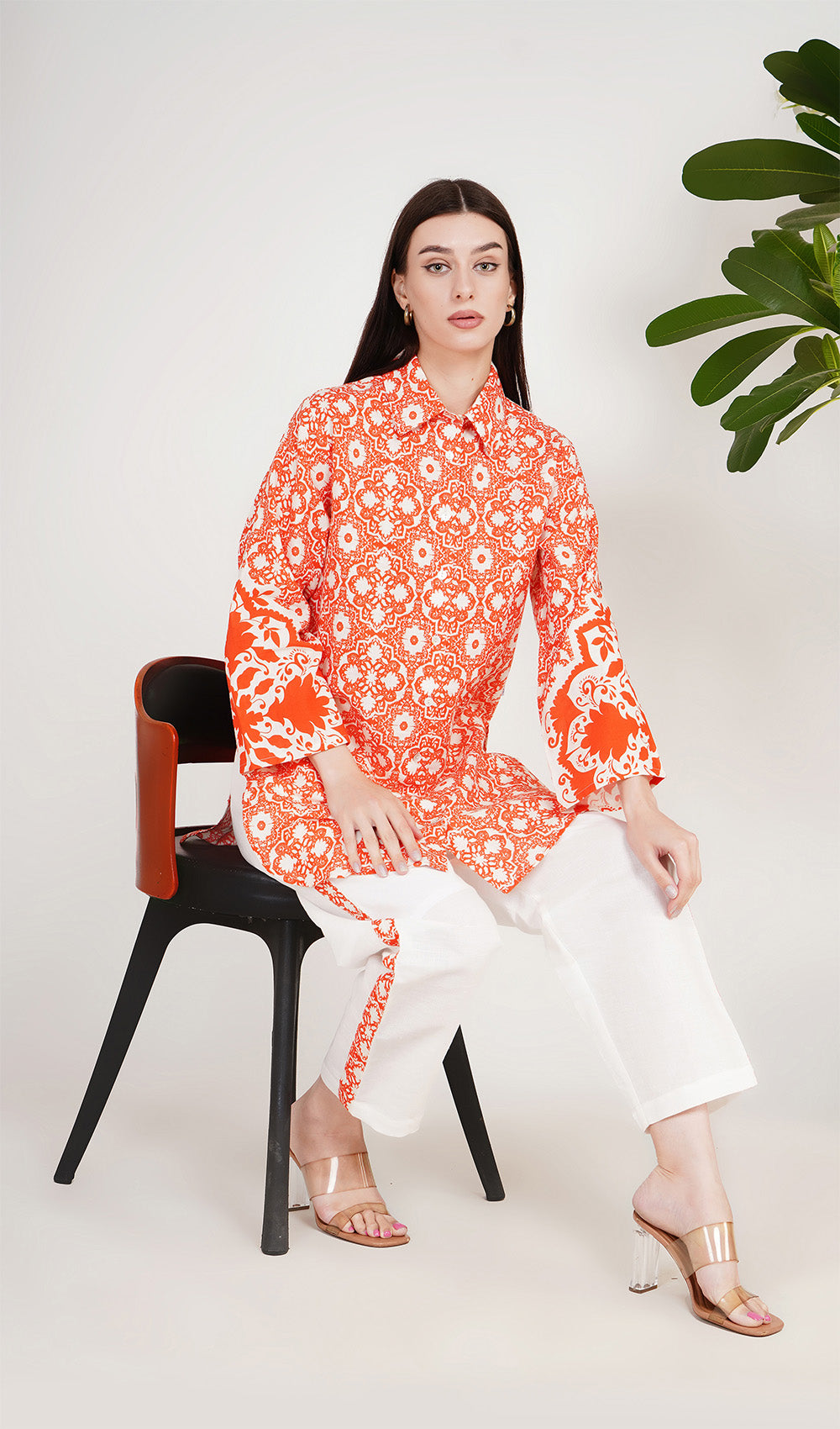 Dahlia Delight Orange Co-ord Set