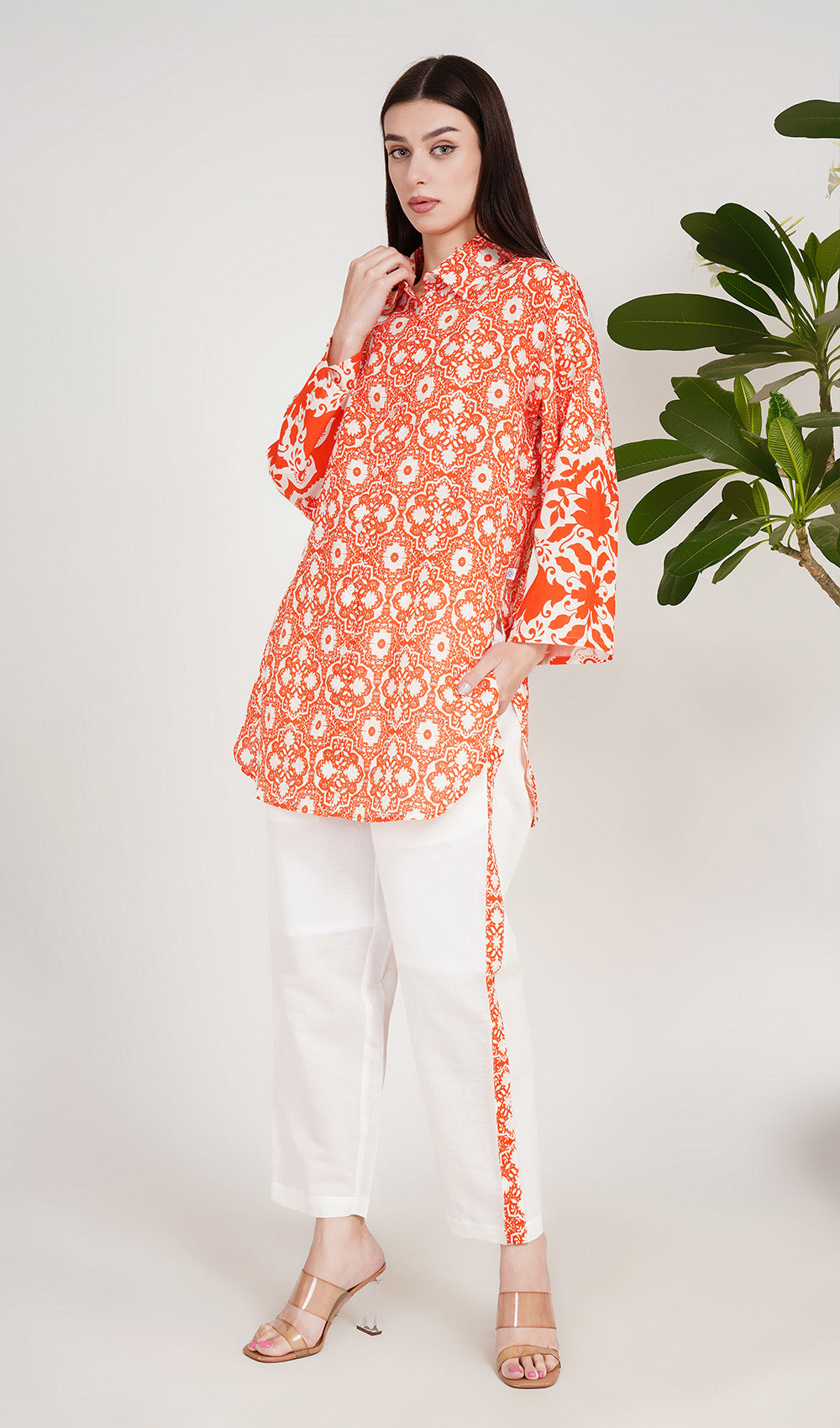 Dahlia Delight Orange Co-ord Set