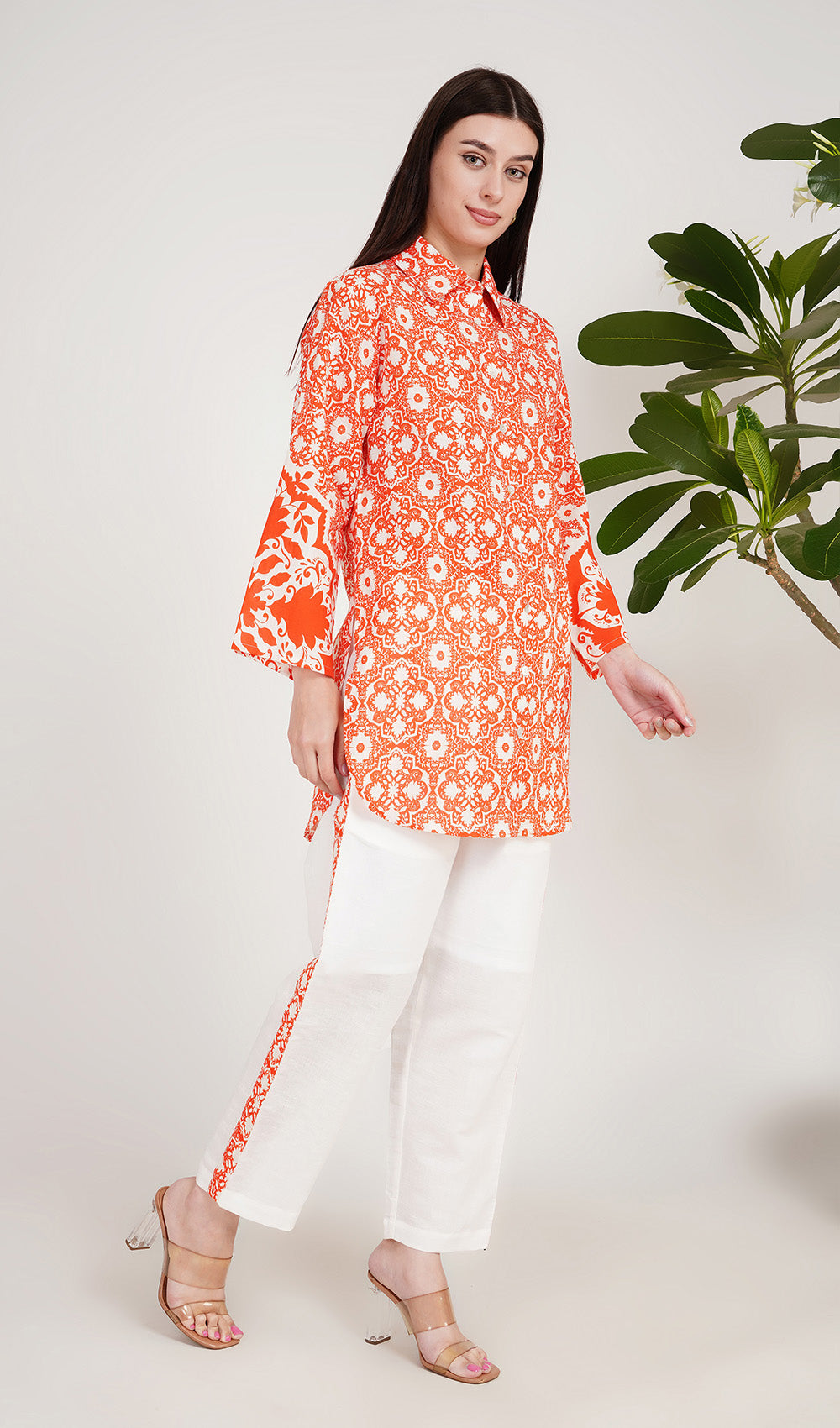 Dahlia Delight Orange Co-ord Set