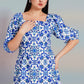 Marble Mosaic Short Dress