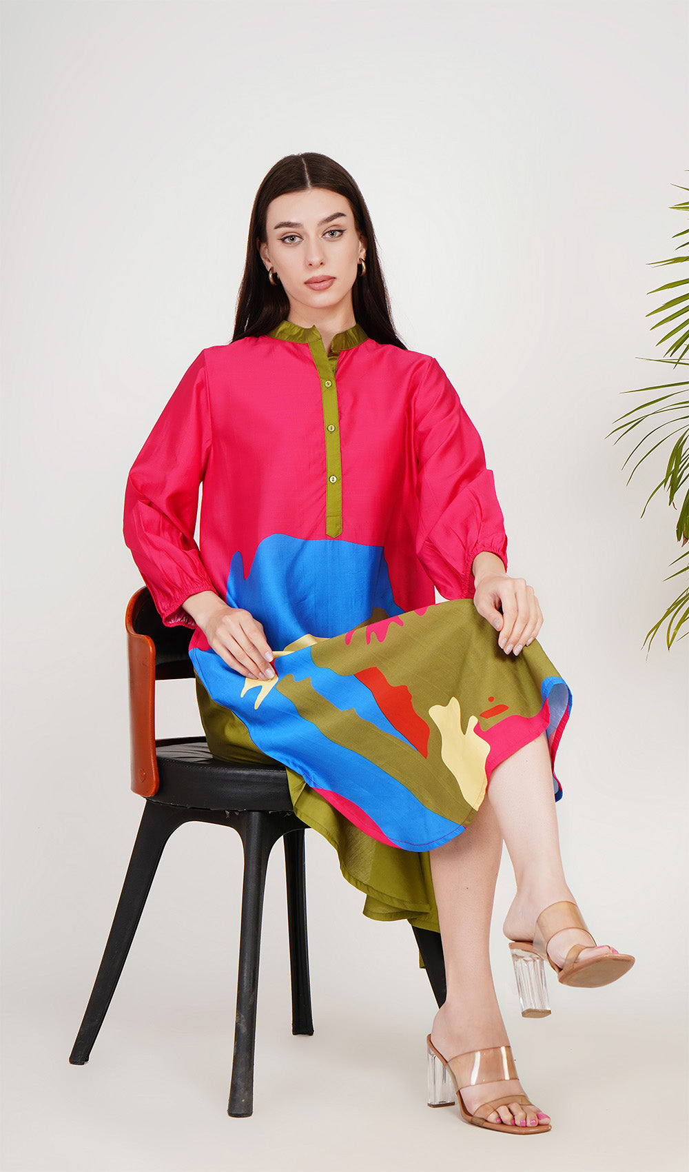 Freesia Flair Fuchsia Dress
