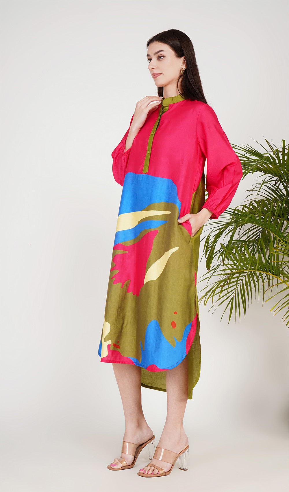 Freesia Flair Fuchsia Dress