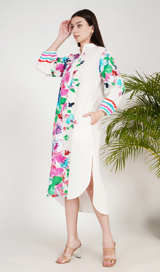 Elm Elegance White Dress