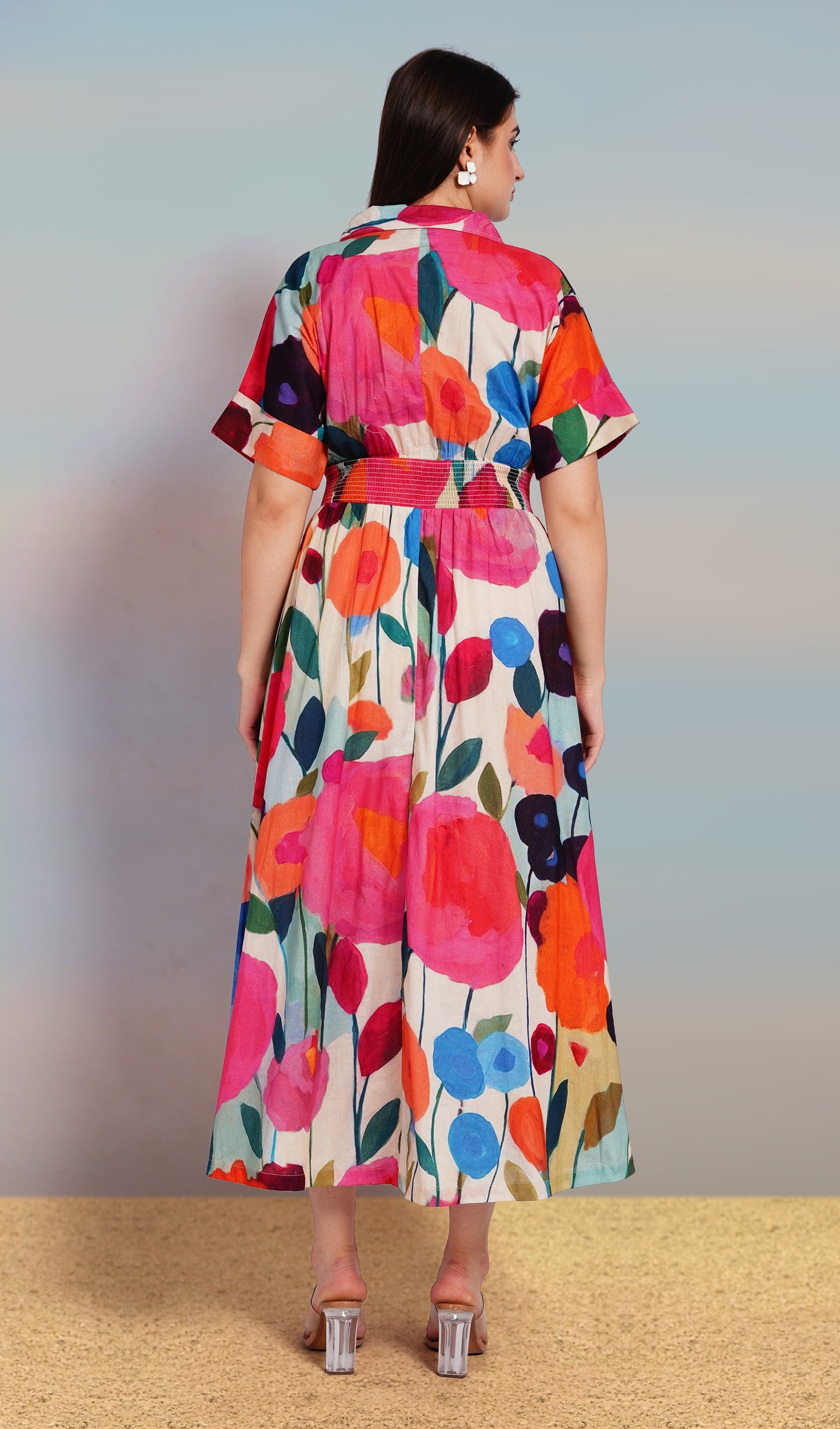Garden Whril Midi Dress